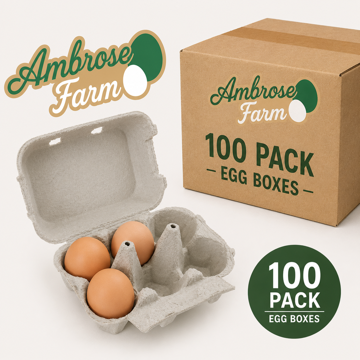 Egg boxes 1/2 dozens -100 pack